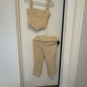 House of CB Tan Gingham set